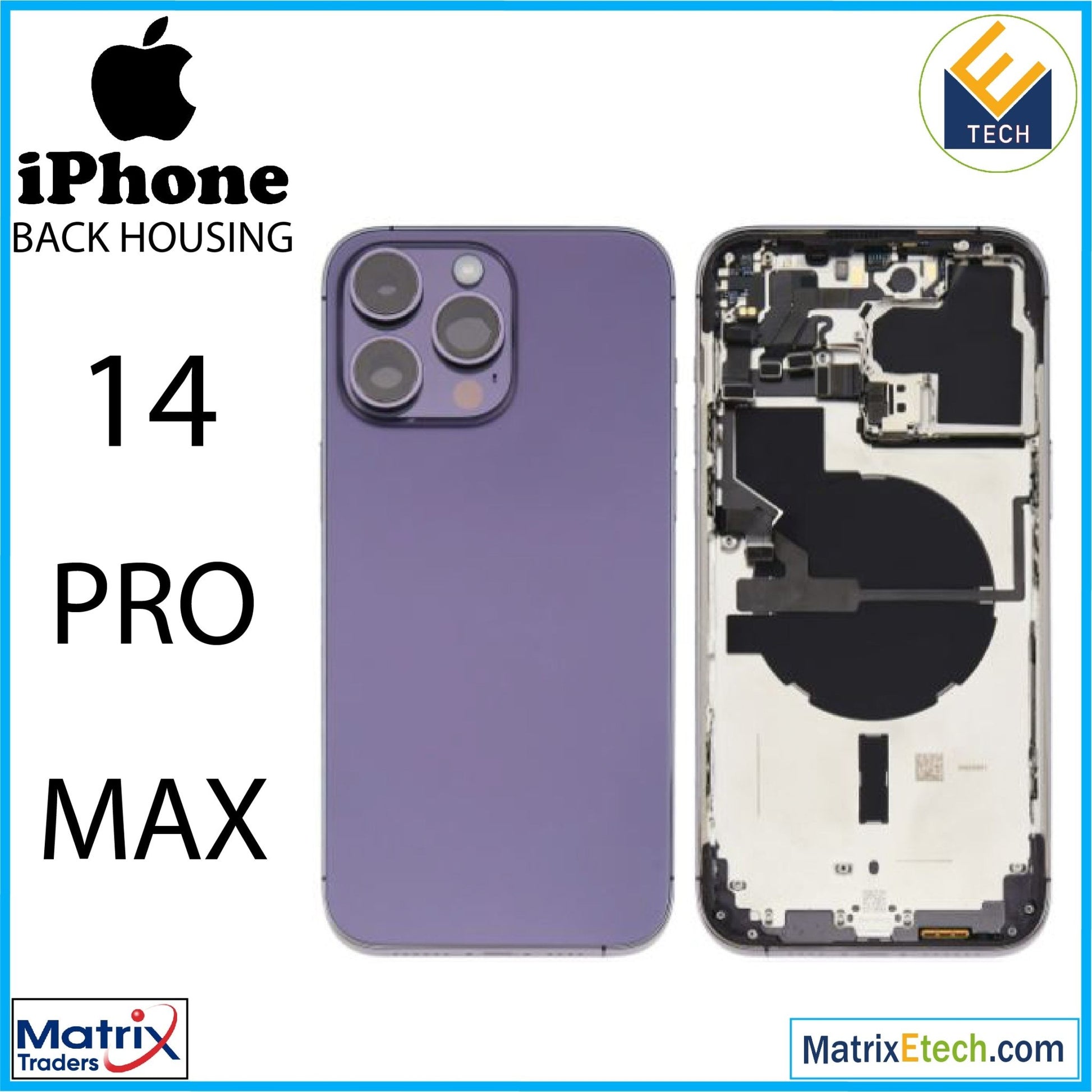 iPhone 14 Pro Max Back Housing W Small (U.S Version) - Matrix Traders