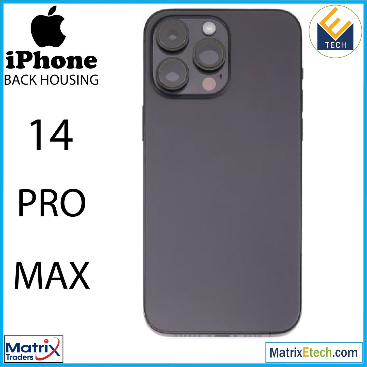 iPhone 14 Pro Max Back Housing W Small (U.S Version) - Matrix Traders