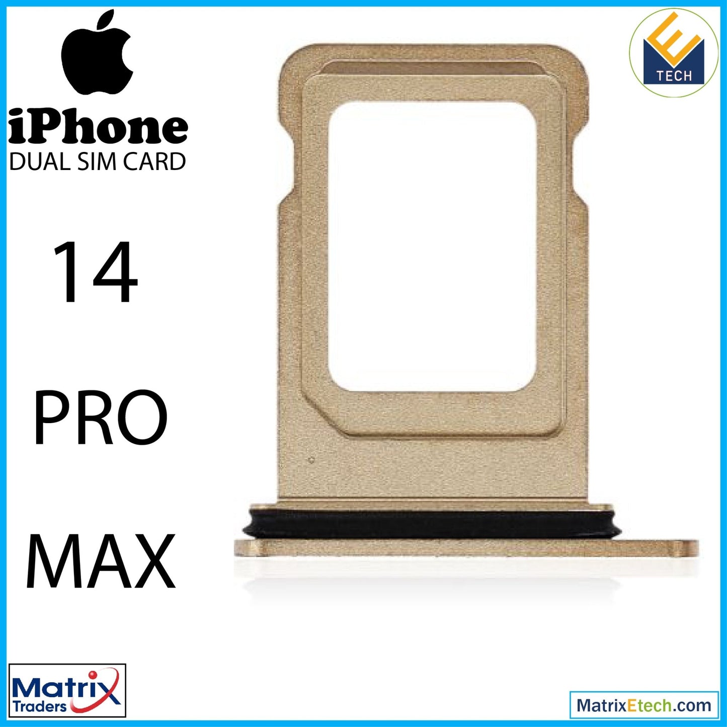 iPhone 14 Pro Max Dual Sim Card Tray (Normal) - Matrix Traders