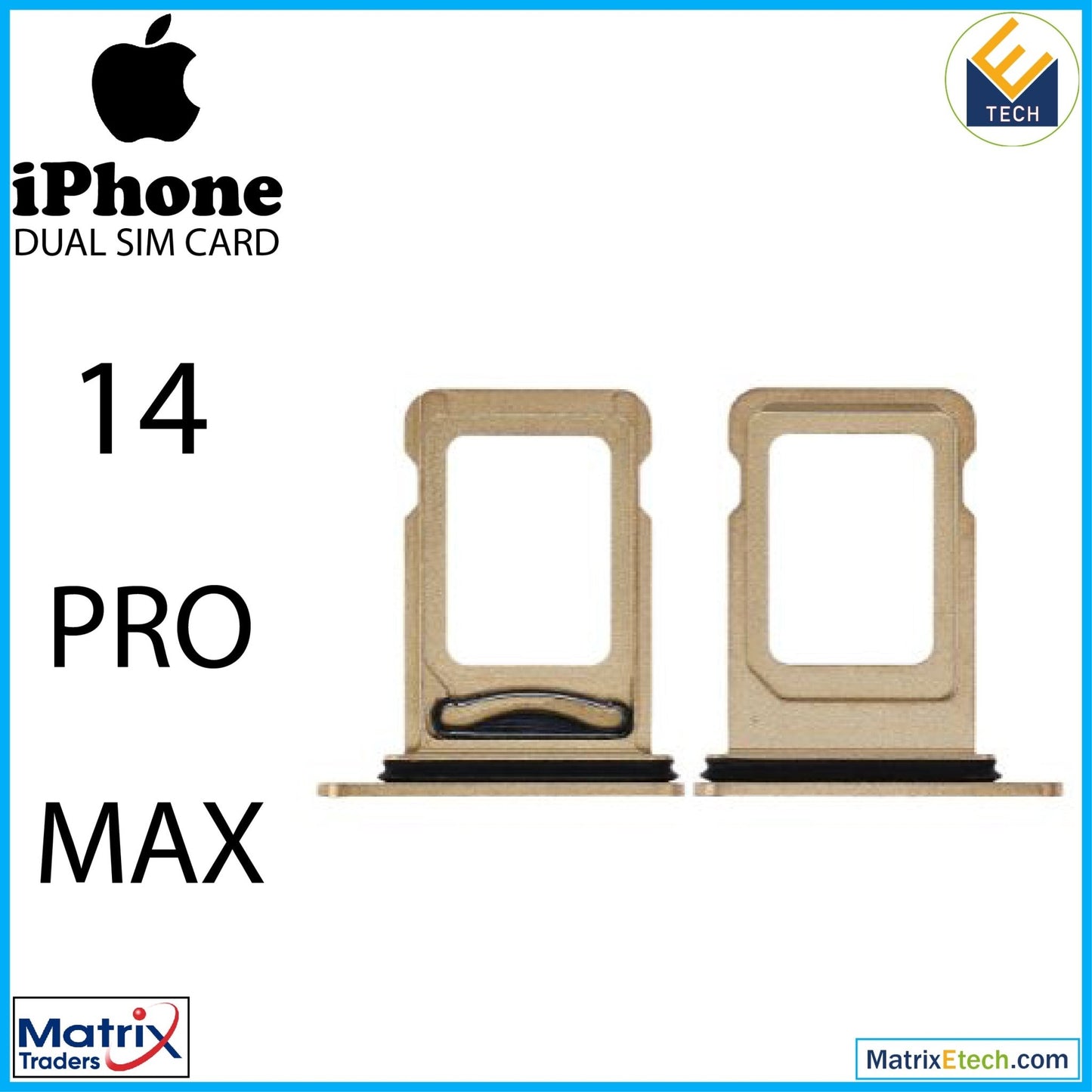 iPhone 14 Pro Max Dual Sim Card Tray (Normal) - Matrix Traders