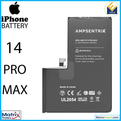 iPhone 14 Pro Max Replacement Battery (AmpSentrix Basic Extended) - Matrix Traders