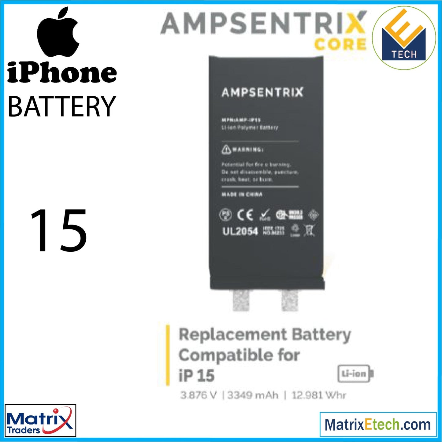 iPhone 14 Pro Max Replacement Battery Core - Matrix Traders