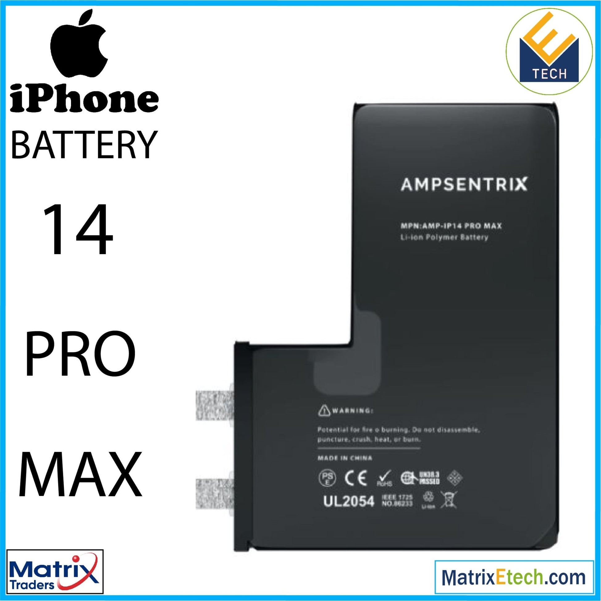 IPhone 14 Pro Max Replacement Battery (Core Extended) - Matrix Traders