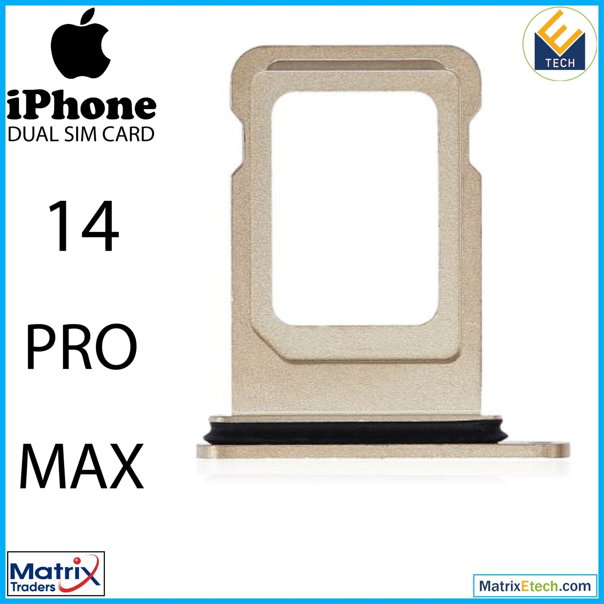 iPhone 14 Pro Max Single Sim Card Tray (Normal) - Matrix Traders