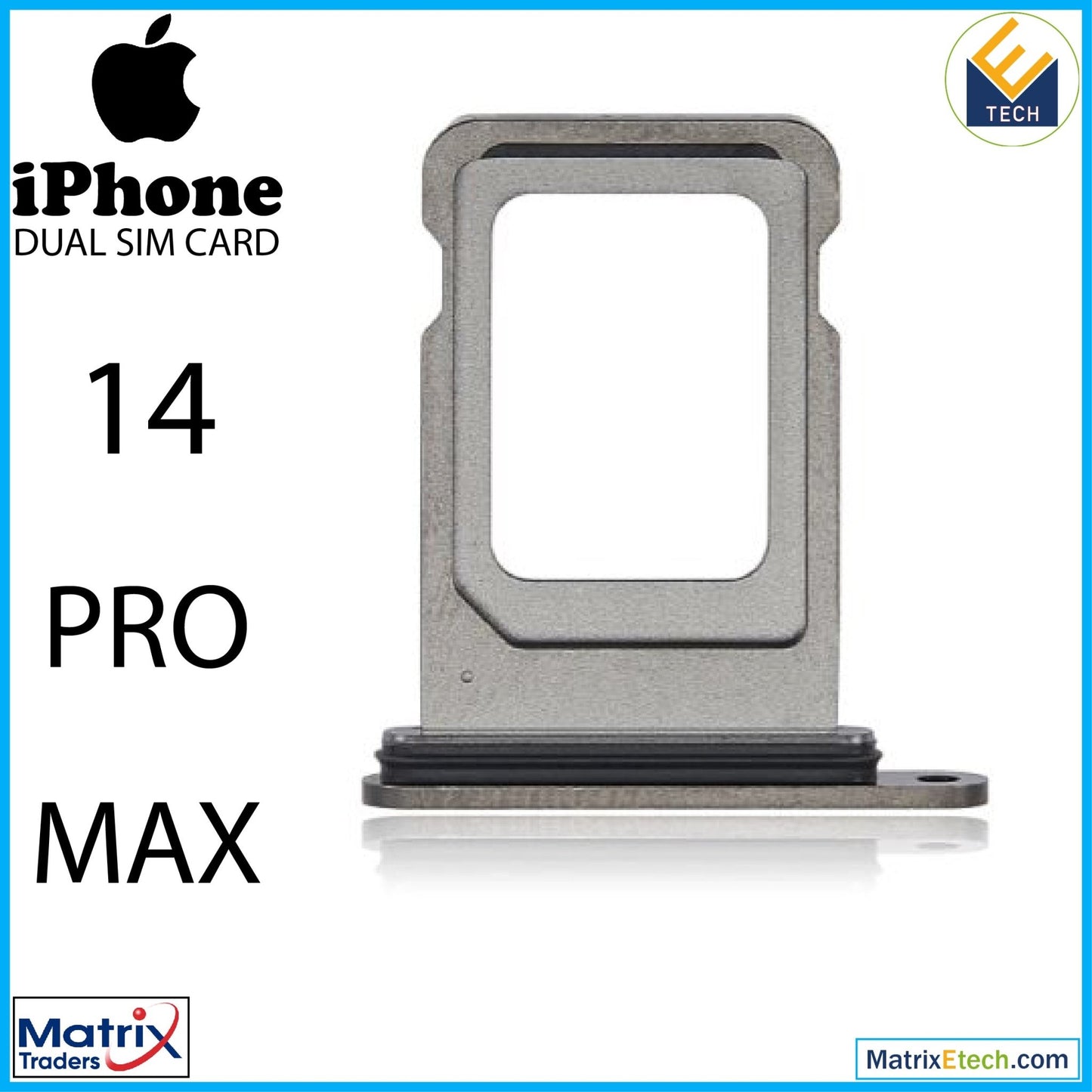 iPhone 14 Pro Max Single Sim Card Tray (Normal) - Matrix Traders