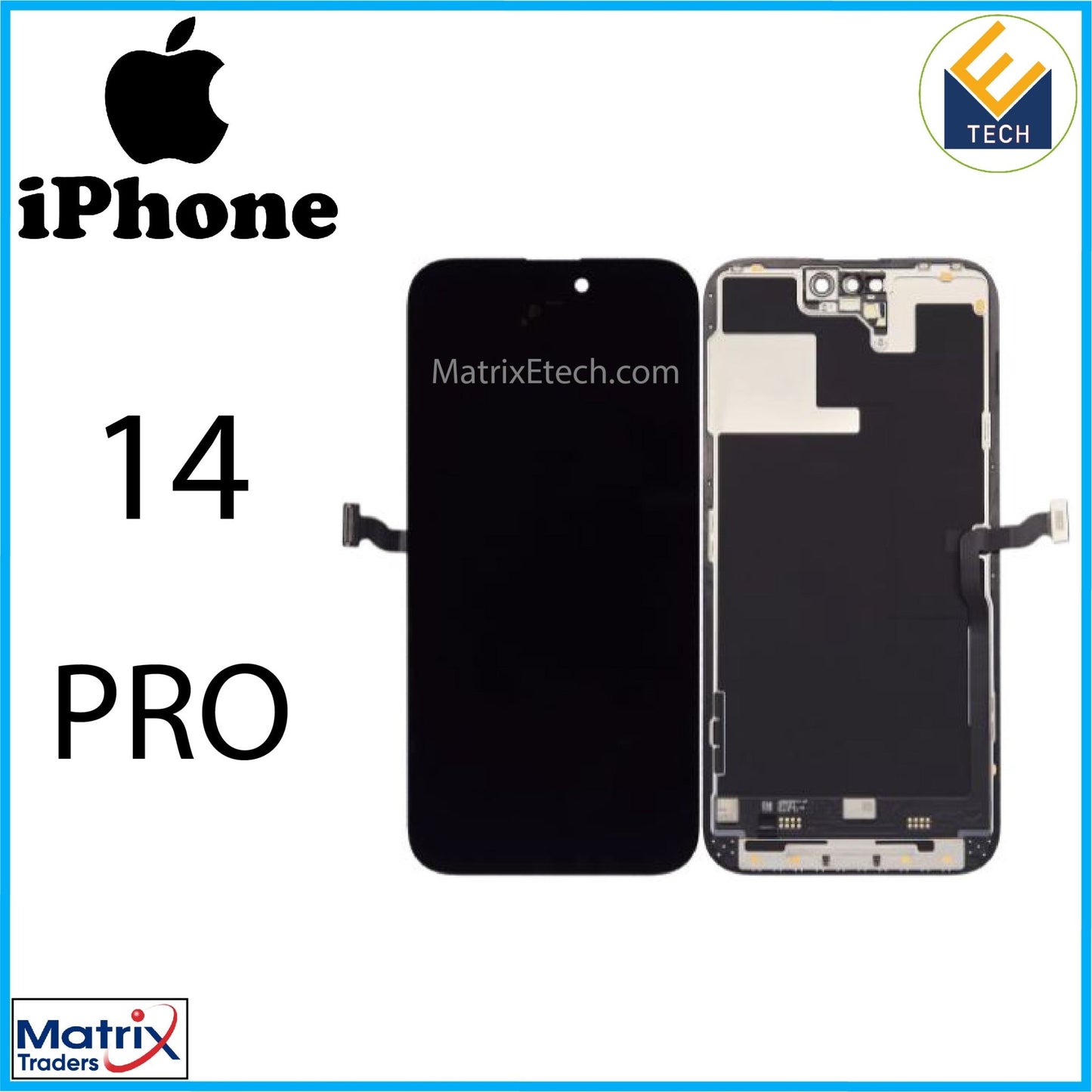 iPhone 14 Pro OLED Assembly (Aftermarket Pro: XO7 Soft). - Matrix Traders