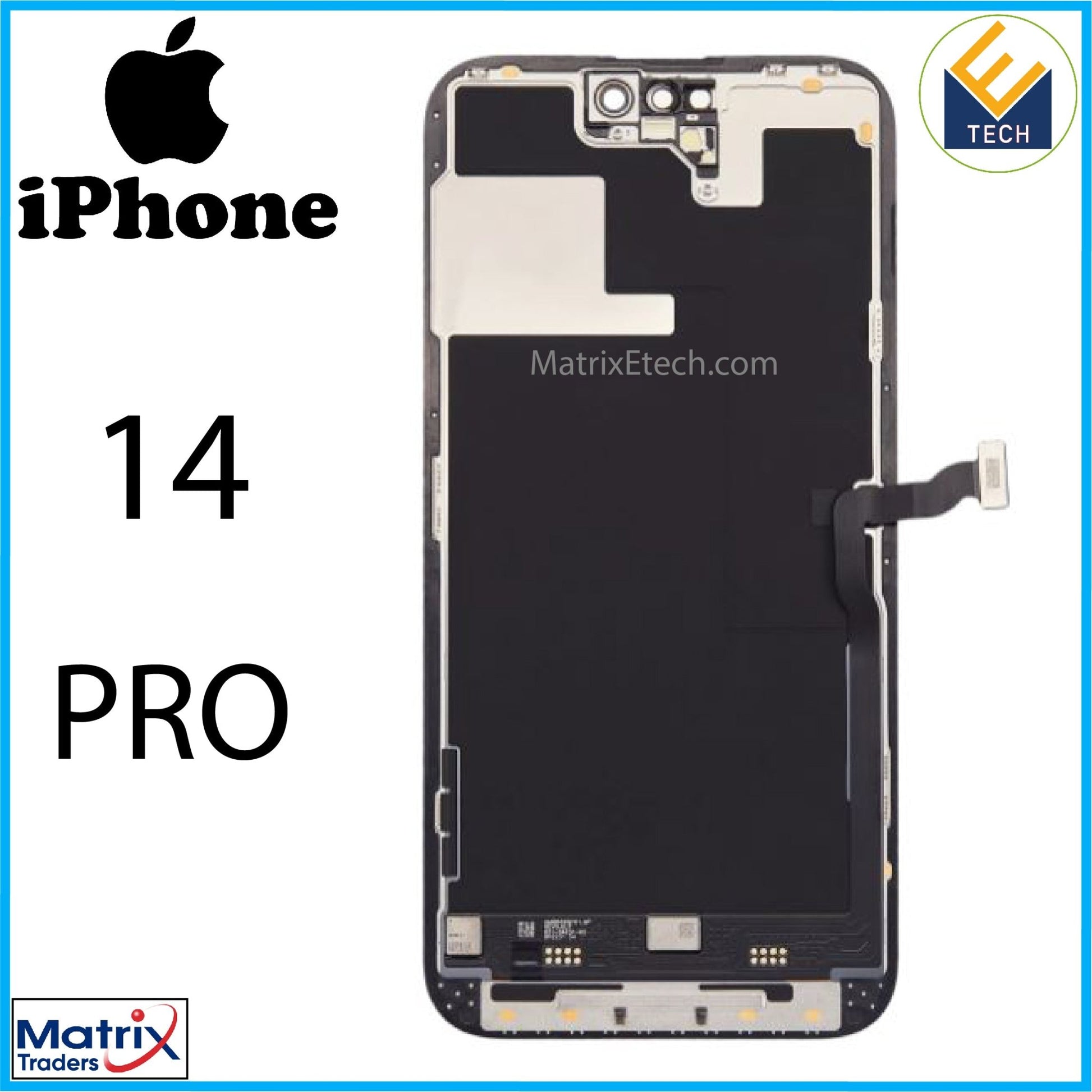 iPhone 14 Pro OLED Assembly (Aftermarket Pro: XO7 Soft). - Matrix Traders