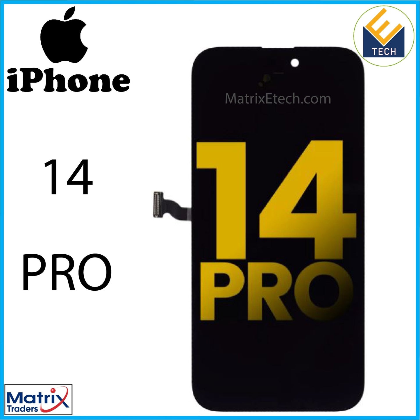 iPhone 14 Pro OLED Assembly Screen Replacement (Premium) - Matrix Traders