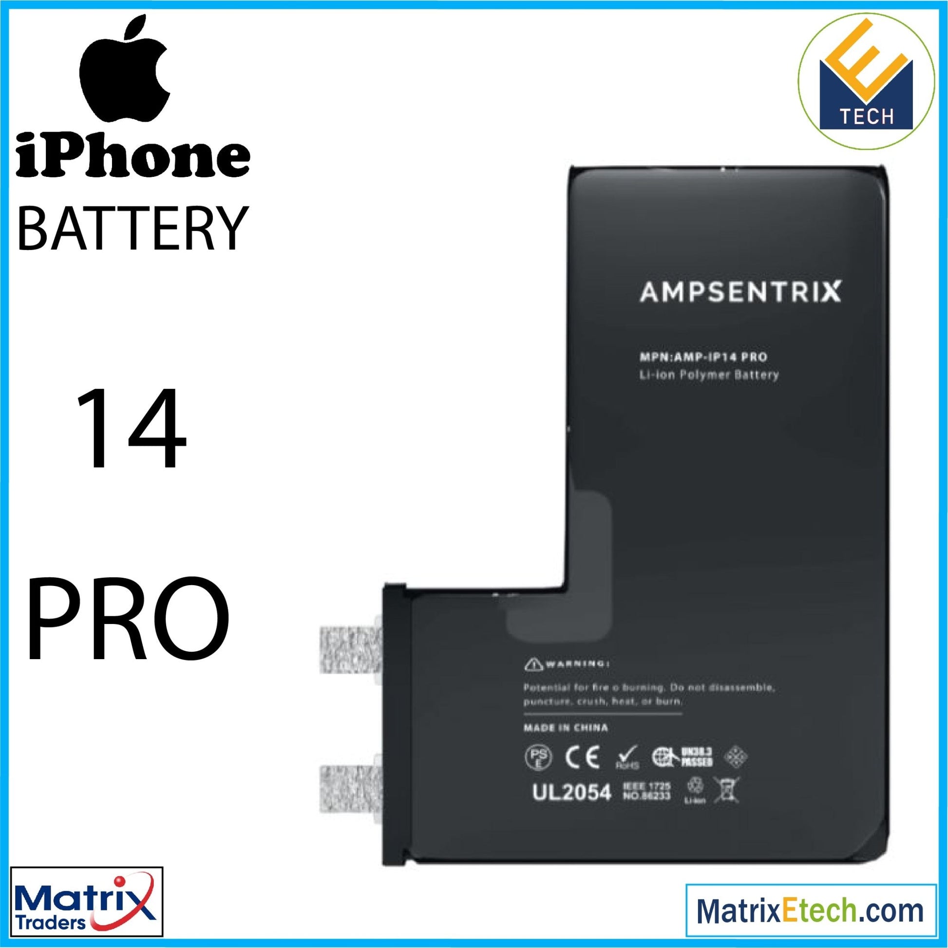 IPhone 14 Pro Replacement Battery (Core Extended) - Matrix Traders