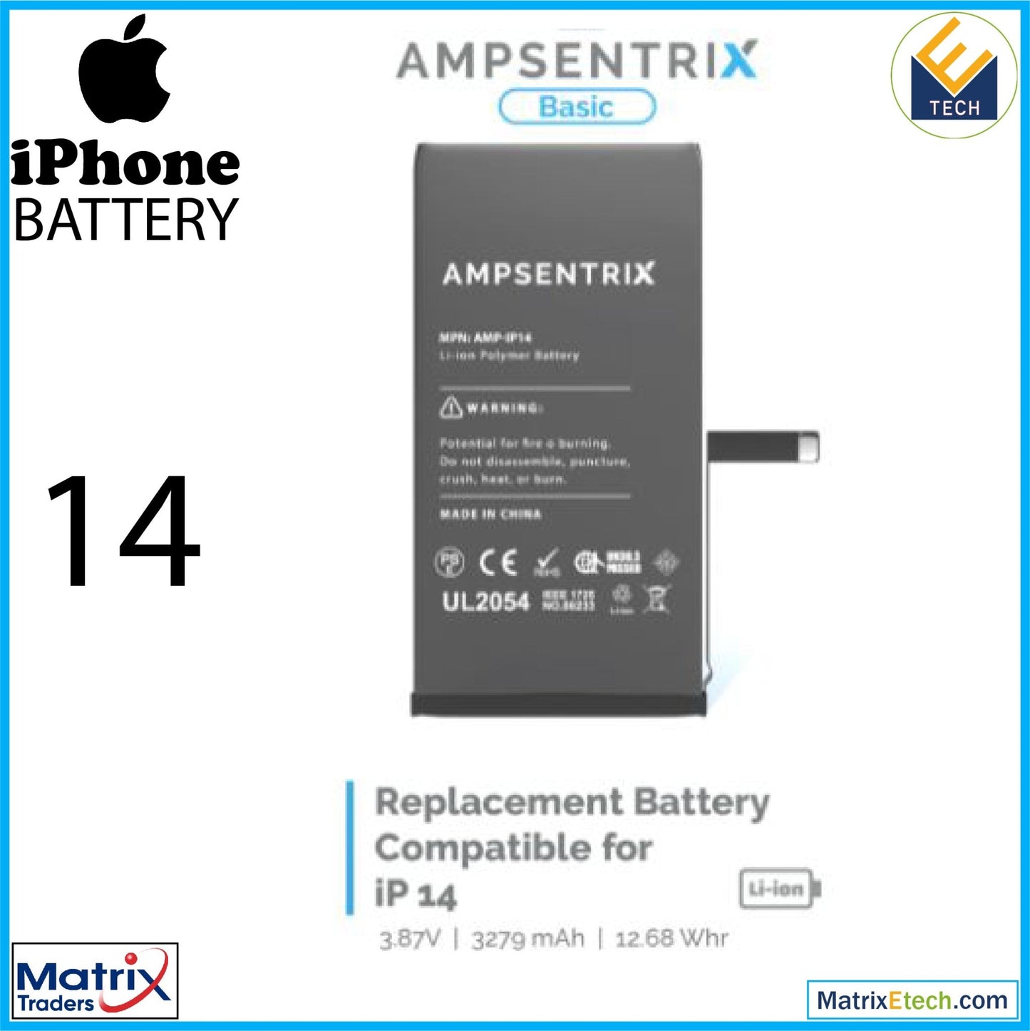 iPhone 14 Replacement Battery - Matrix Traders