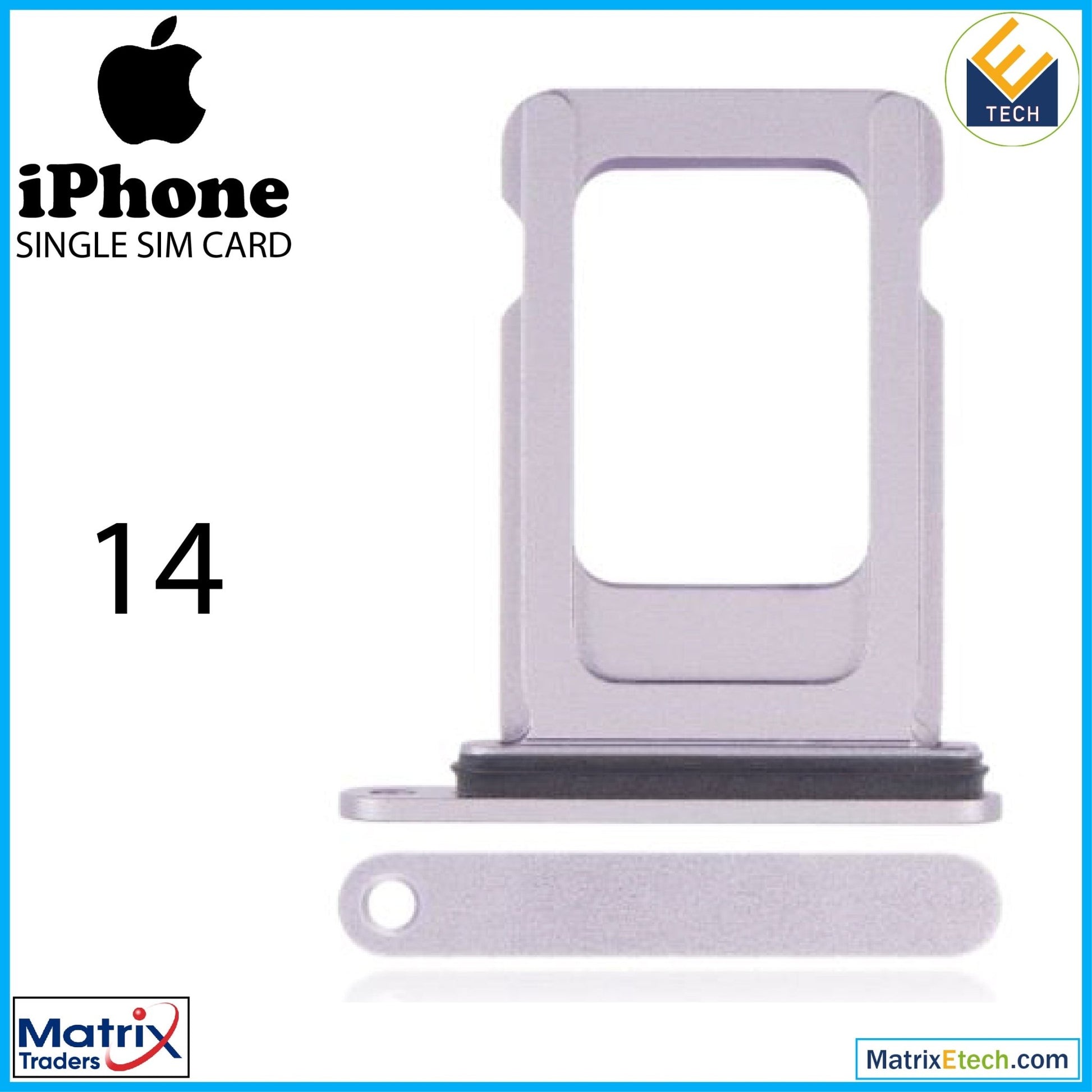 iPhone 14 Single Sim Card Tray (Normal) - Matrix Traders