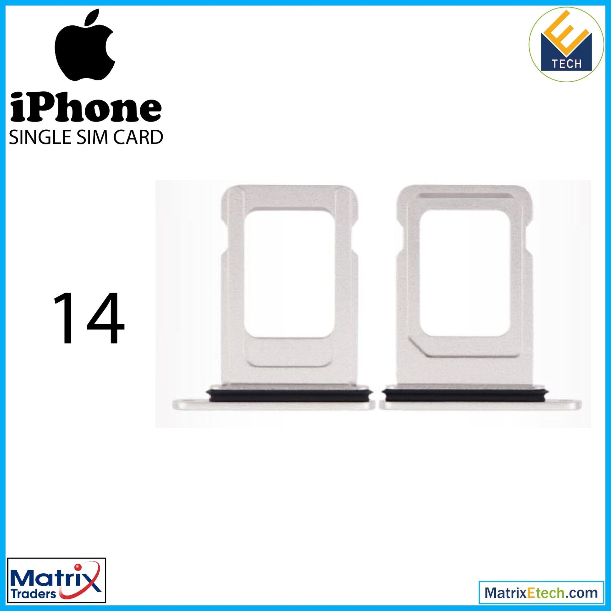 iPhone 14 Single Sim Card Tray (Normal) - Matrix Traders