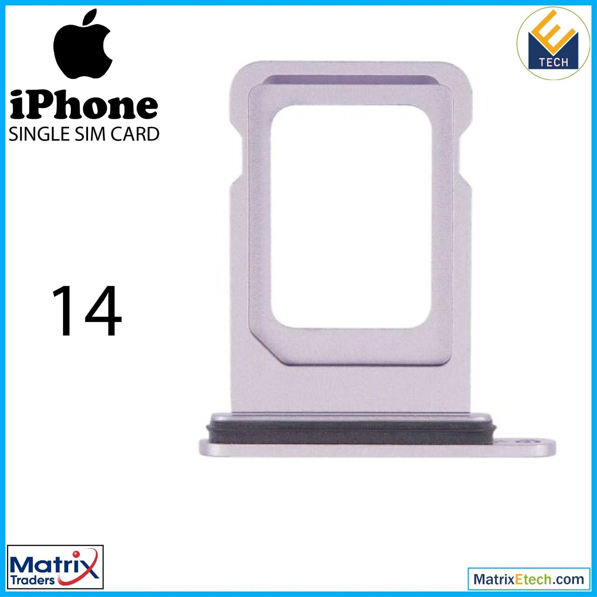 iPhone 14 Single Sim Card Tray (Normal) - Matrix Traders