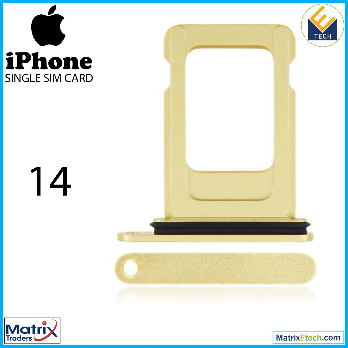 iPhone 14 Single Sim Card Tray (Normal) - Matrix Traders