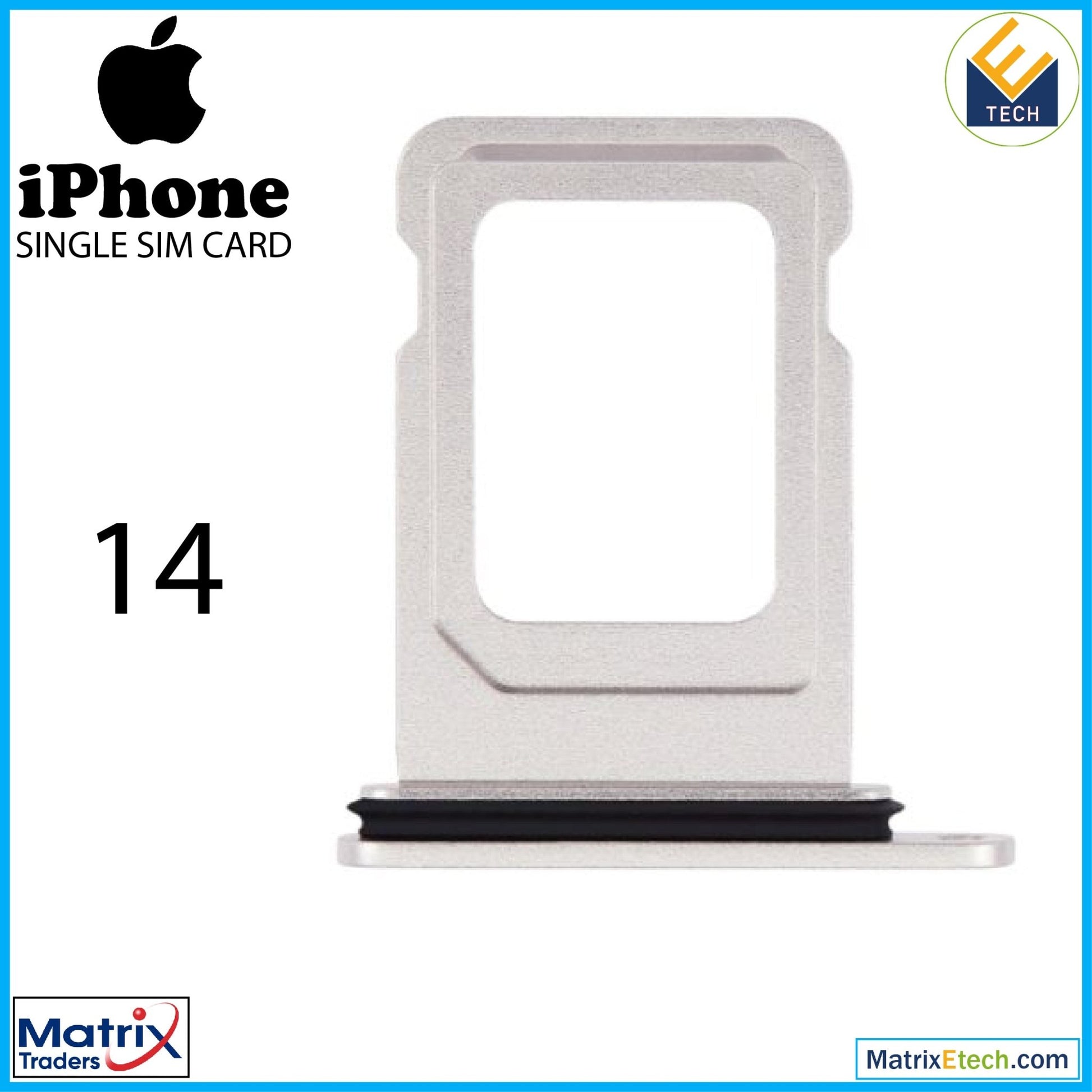 iPhone 14 Single Sim Card Tray (Normal) - Matrix Traders