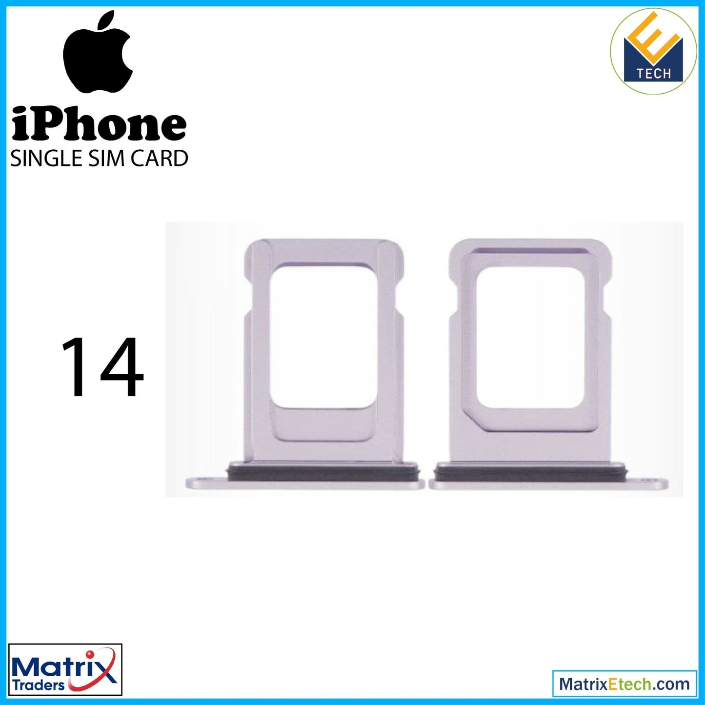 iPhone 14 Single Sim Card Tray (Normal) - Matrix Traders