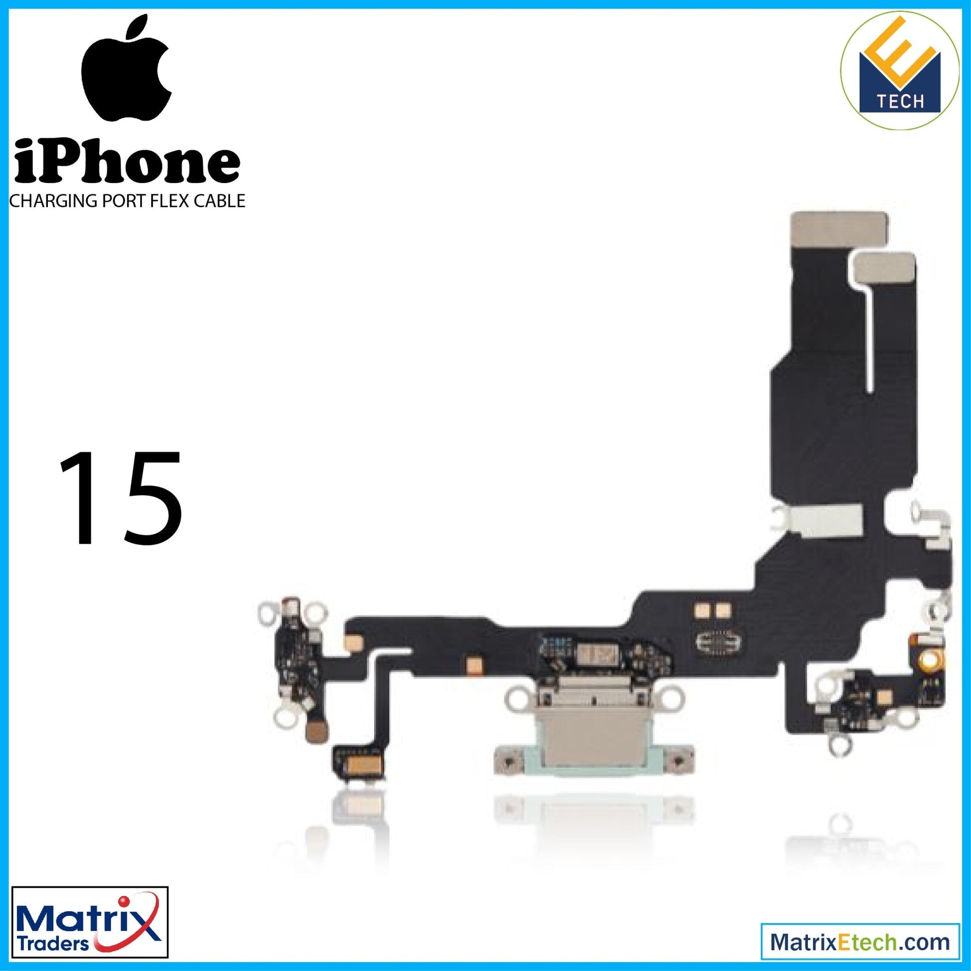 iPhone 15 Charging Port Flex Cable (Aftermarket Plus) - Matrix Traders