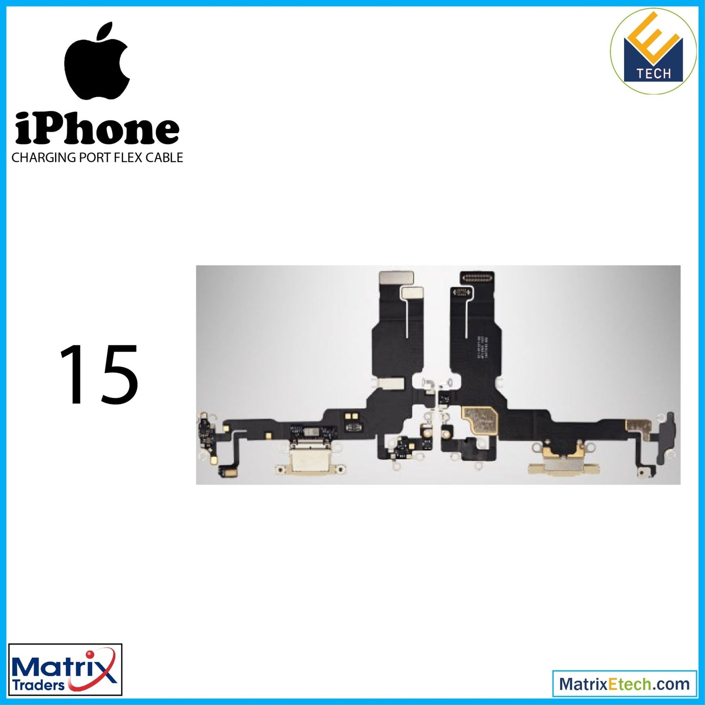 iPhone 15 Charging Port Flex Cable (Premium) - Matrix Traders