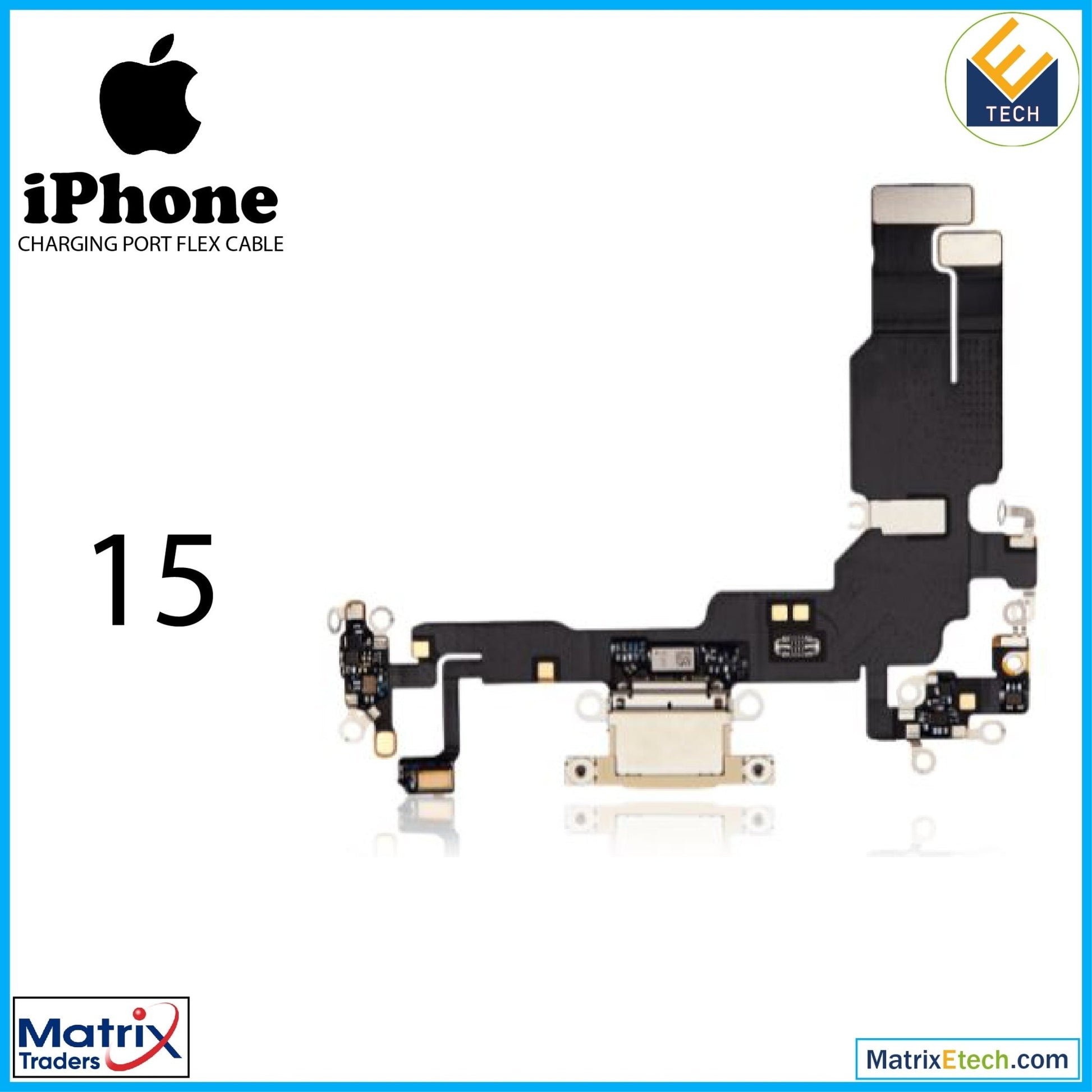 iPhone 15 Charging Port Flex Cable (Premium) - Matrix Traders