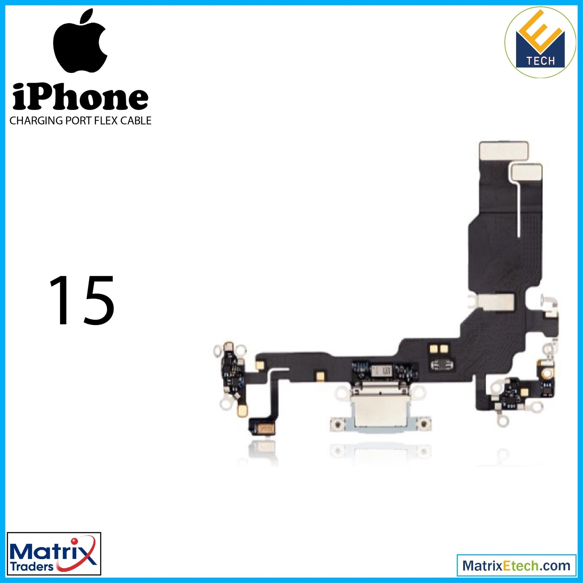 iPhone 15 Charging Port Flex Cable (Premium) - Matrix Traders