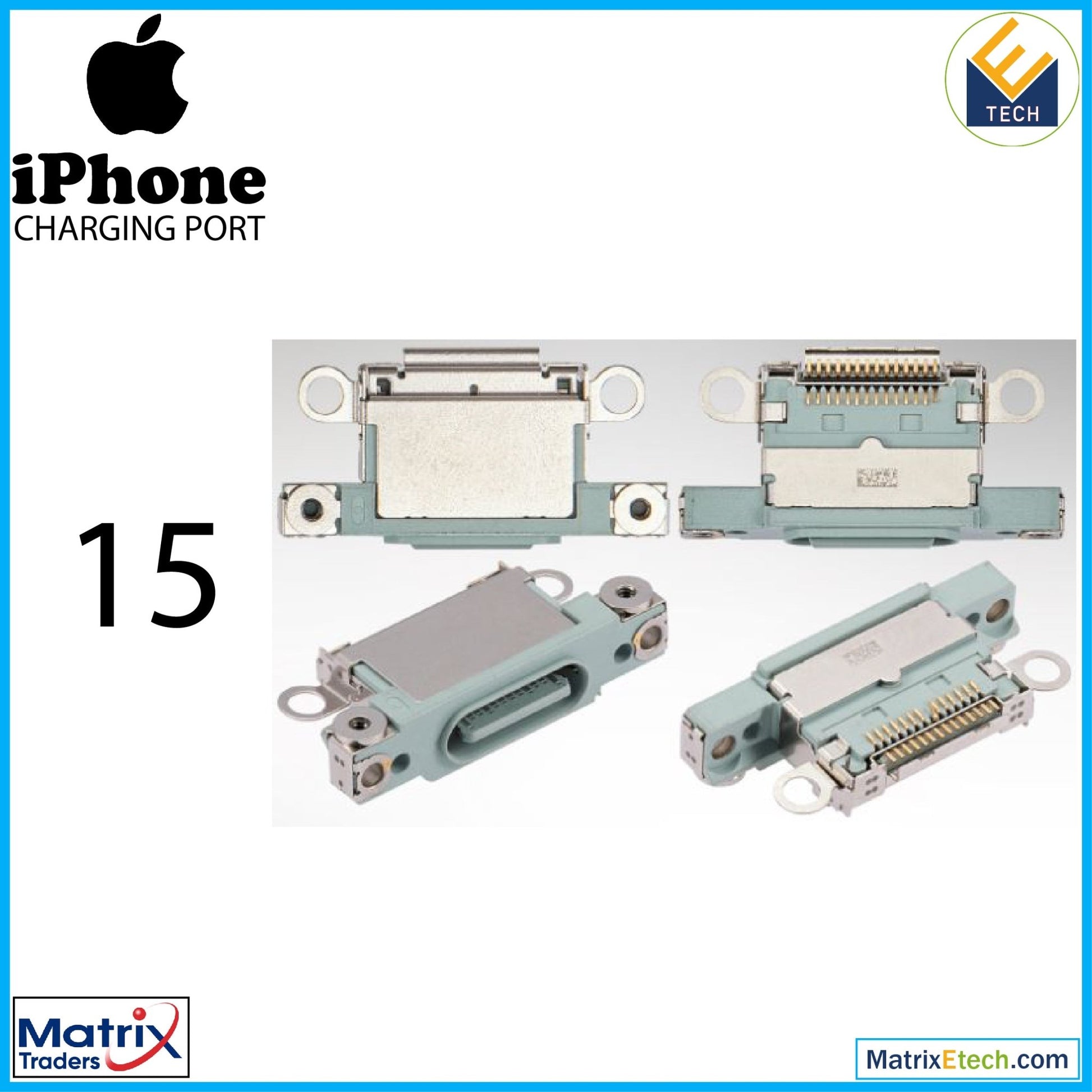 iPhone 15 Charging Port Only (10 Pack) - Matrix Traders