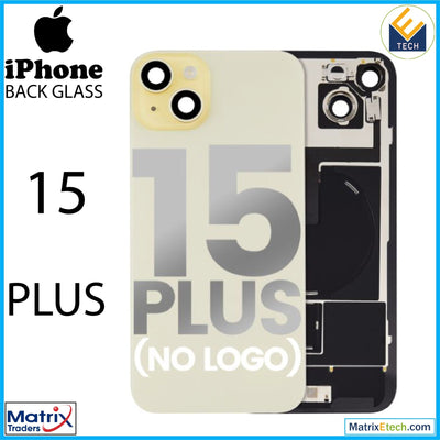 iPhone 15 Plus Back Glass With Steel Plate (Normal) - Matrix Traders