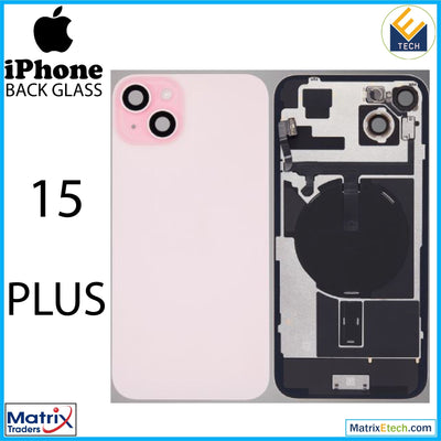 iPhone 15 Plus Back Glass With Steel Plate (Used OEM Pull Grade A) - Matrix Traders