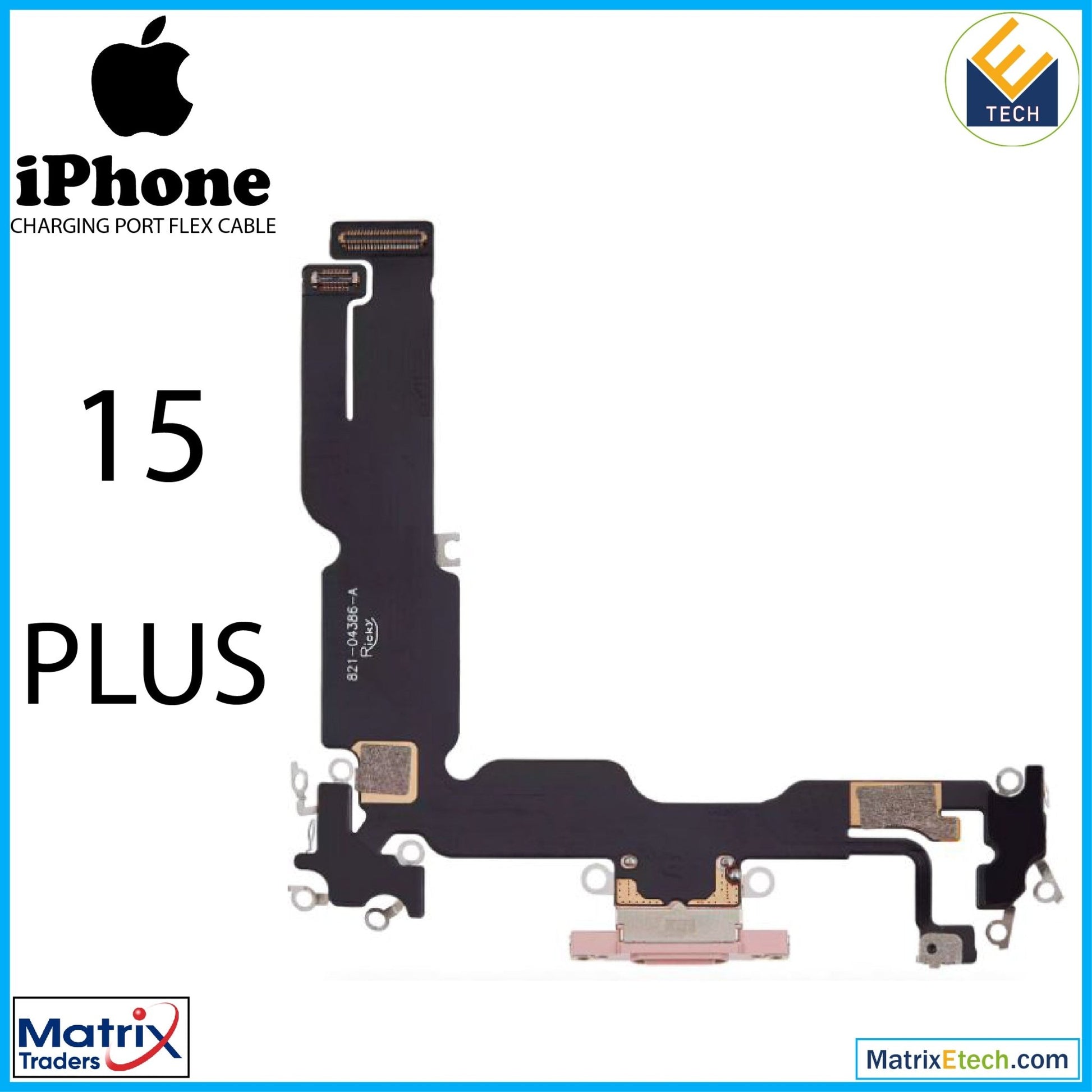 iPhone 15 Plus Charging Port Flex Cable (Aftermarket Plus) - Matrix Traders