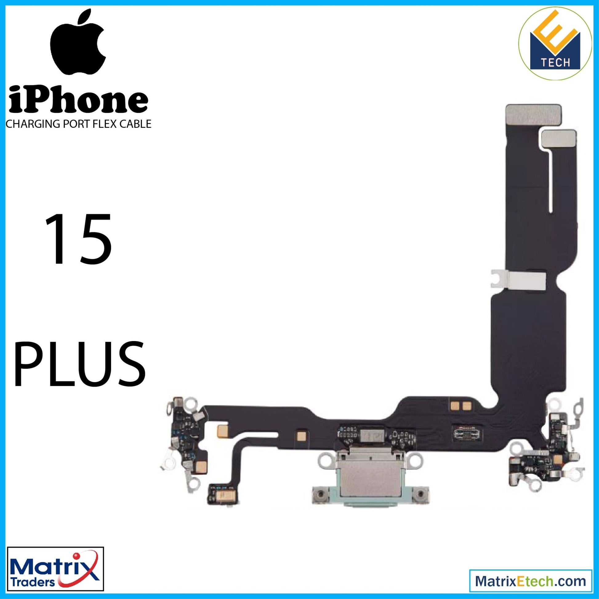 iPhone 15 Plus Charging Port Flex Cable (Aftermarket Plus) - Matrix Traders