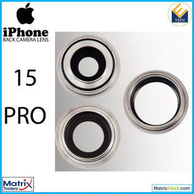 iPhone 15 Pro Back Camera Lens With Bracket & Bezel (3 Piece Set) - Matrix Traders