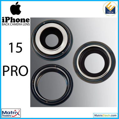 iPhone 15 Pro Back Camera Lens With Bracket & Bezel (3 Piece Set) - Matrix Traders