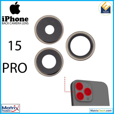 iPhone 15 Pro Back Camera Lens With Bracket & Bezel (3 Piece Set) - Matrix Traders