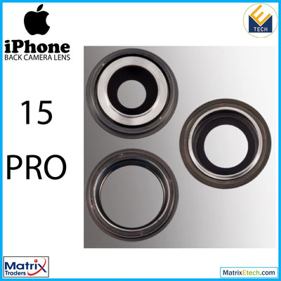 iPhone 15 Pro Back Camera Lens With Bracket & Bezel (3 Piece Set) - Matrix Traders