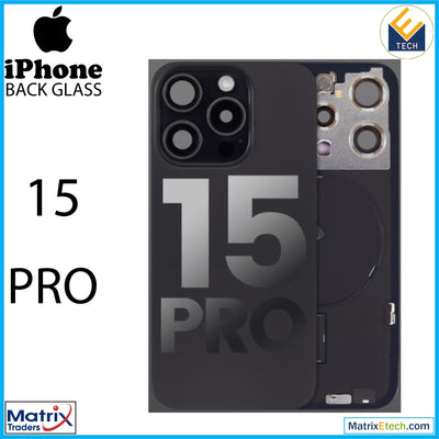 iPhone 15 Pro Back Glass With Steel Plate (Pull Grade A) - Matrix Traders