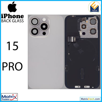 iPhone 15 Pro Back Glass With Steel Plate (Pull Grade A) - Matrix Traders