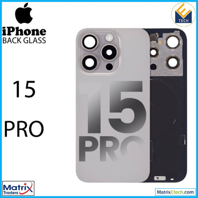 iPhone 15 Pro Back Glass With Steel Plate (Pull Grade A) - Matrix Traders