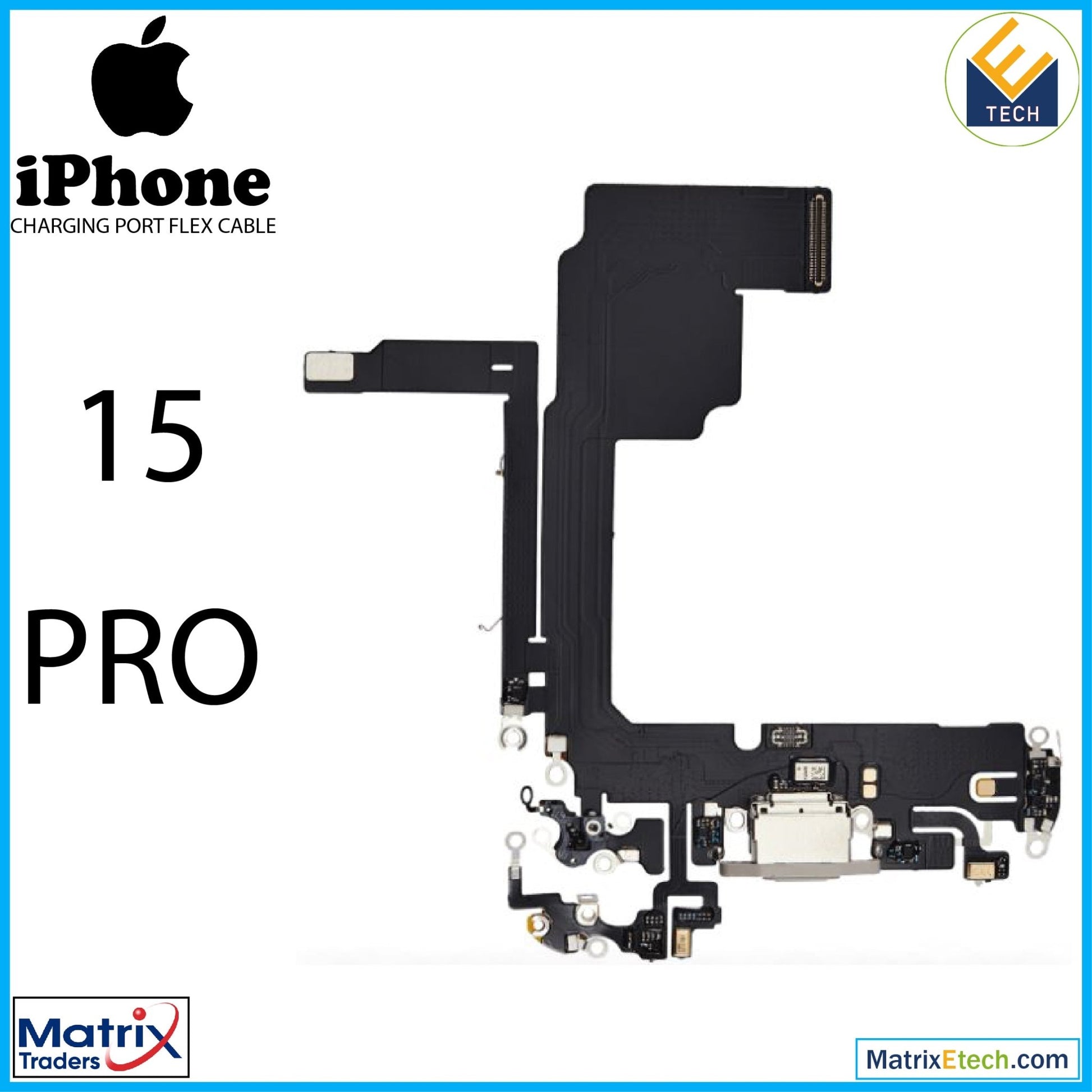 iPhone 15 Pro Charging Port Flex Cable (Aftermarket Plus) - Matrix Traders