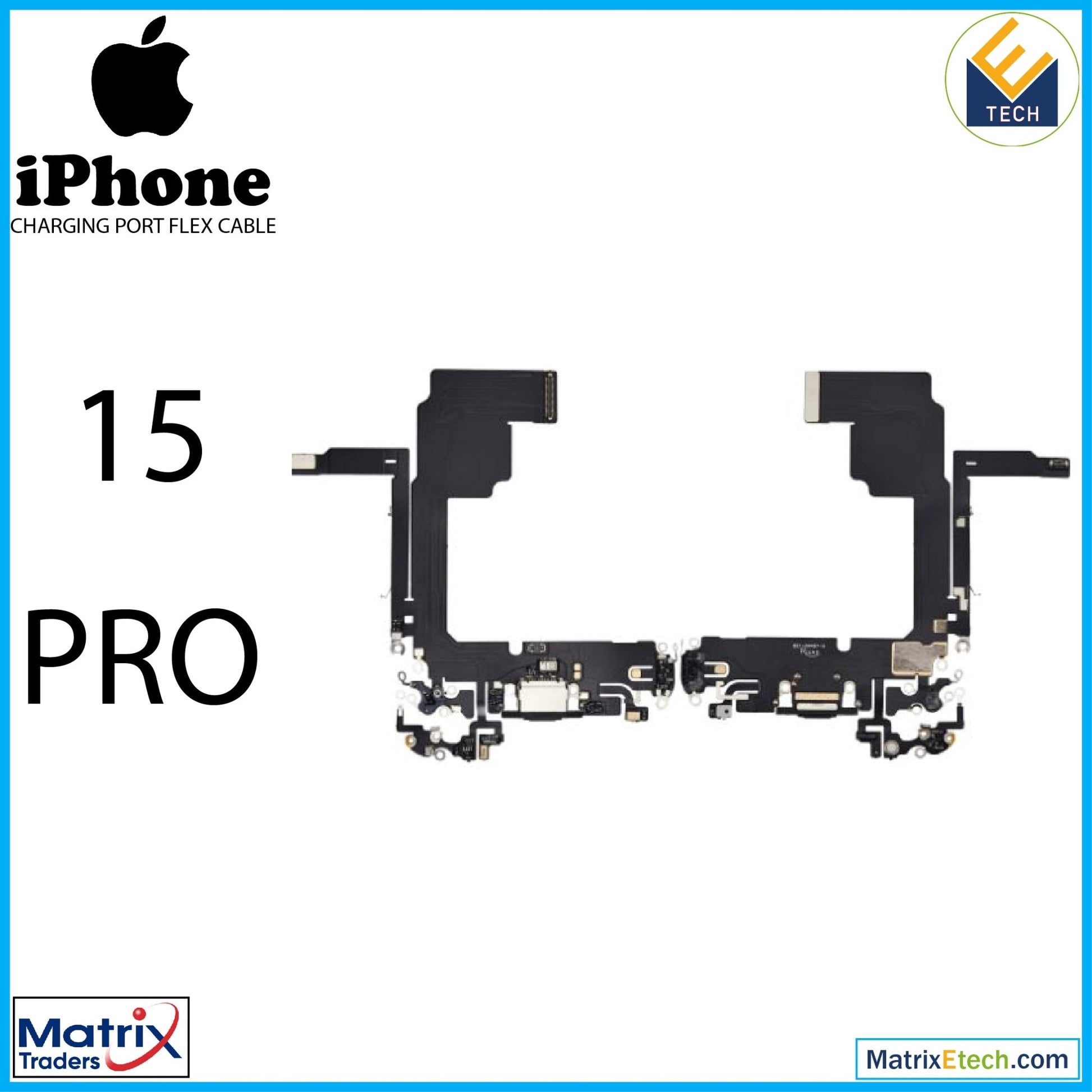 iPhone 15 Pro Charging Port Flex Cable (Aftermarket Plus) - Matrix Traders