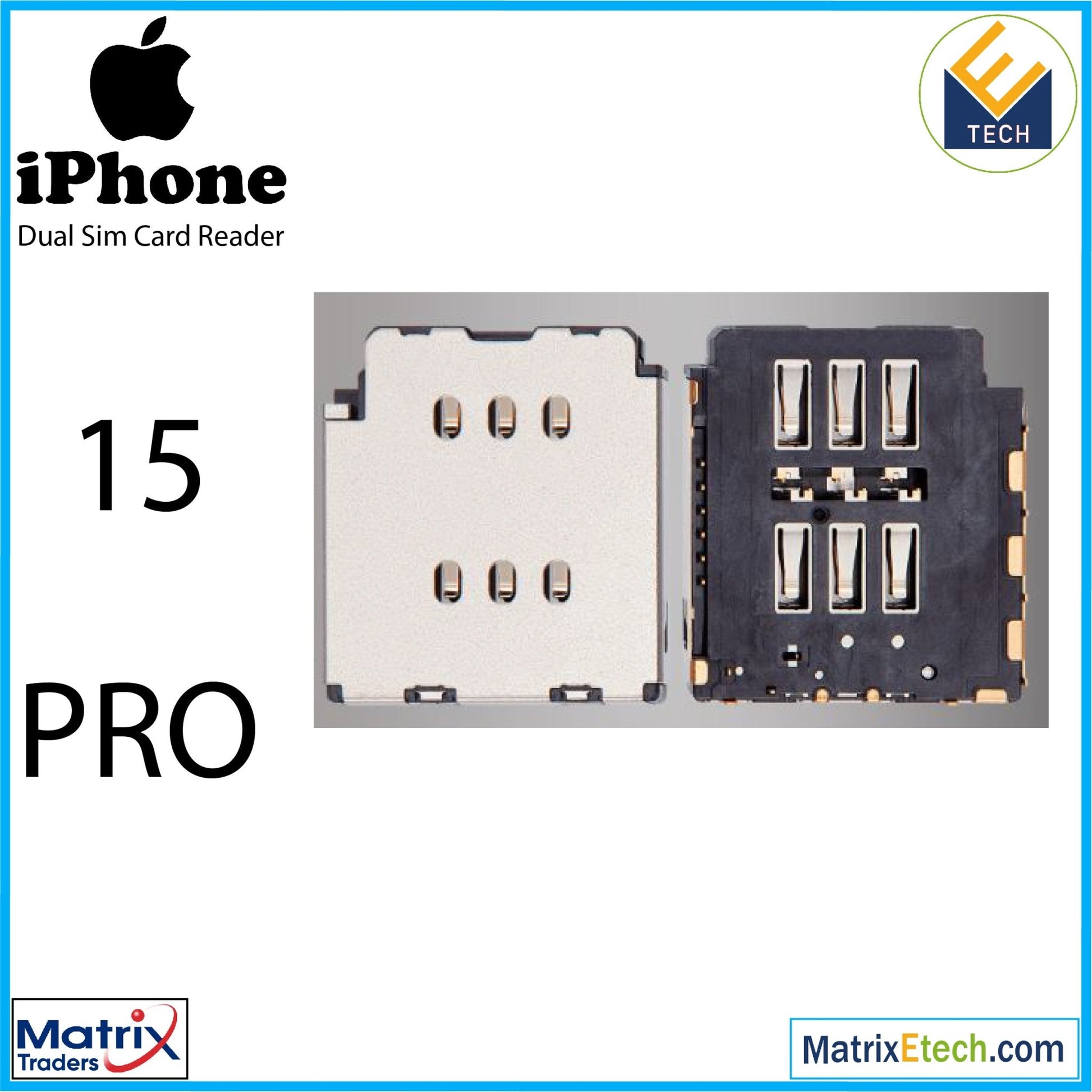 iPhone 15 Pro Dual Sim Card Reader (Normal) - Matrix Traders