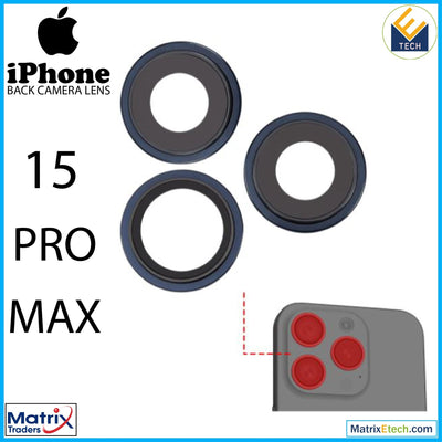 iPhone 15 Pro Max Back Camera Lens With Bracket & Bezel (3 Piece Set) - Matrix Traders