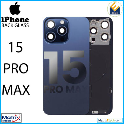 iPhone 15 Pro Max Back Glass With Steel Plate (Pull Grade A) - Matrix Traders