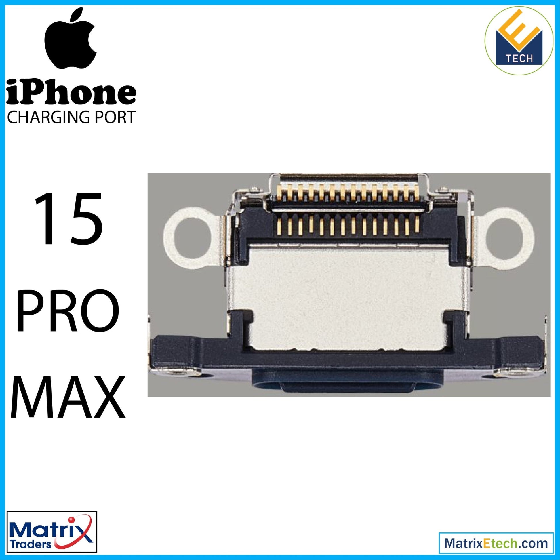 iPhone 15 Pro Max Charging Port Only (10 Pack) - Matrix Traders