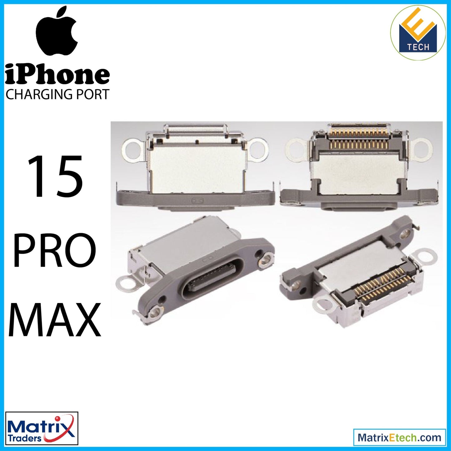 iPhone 15 Pro Max Charging Port Only (10 Pack) - Matrix Traders