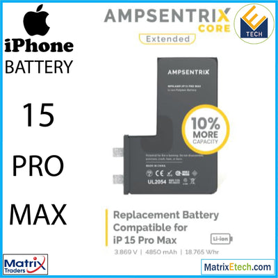 iPhone 15 Pro Max Replacement Battery - Matrix Traders