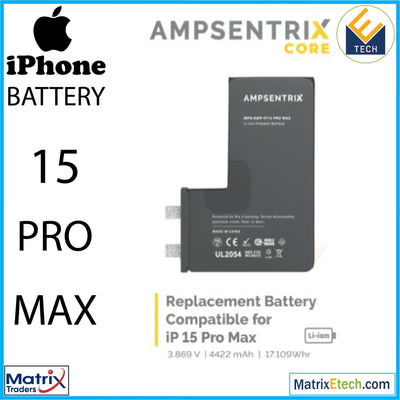 iPhone 15 Pro Max Replacement Battery - Matrix Traders