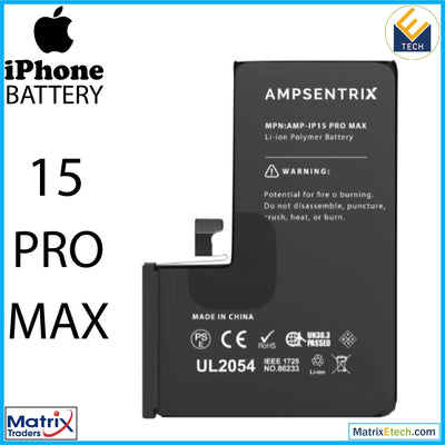 iPhone 15 Pro Max Replacement Battery (Basic) - Matrix Traders