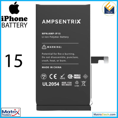 iPhone 15 Replacement Battery (Basic) - Matrix Traders