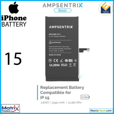 iPhone 15 Replacement Battery (Basic) - Matrix Traders