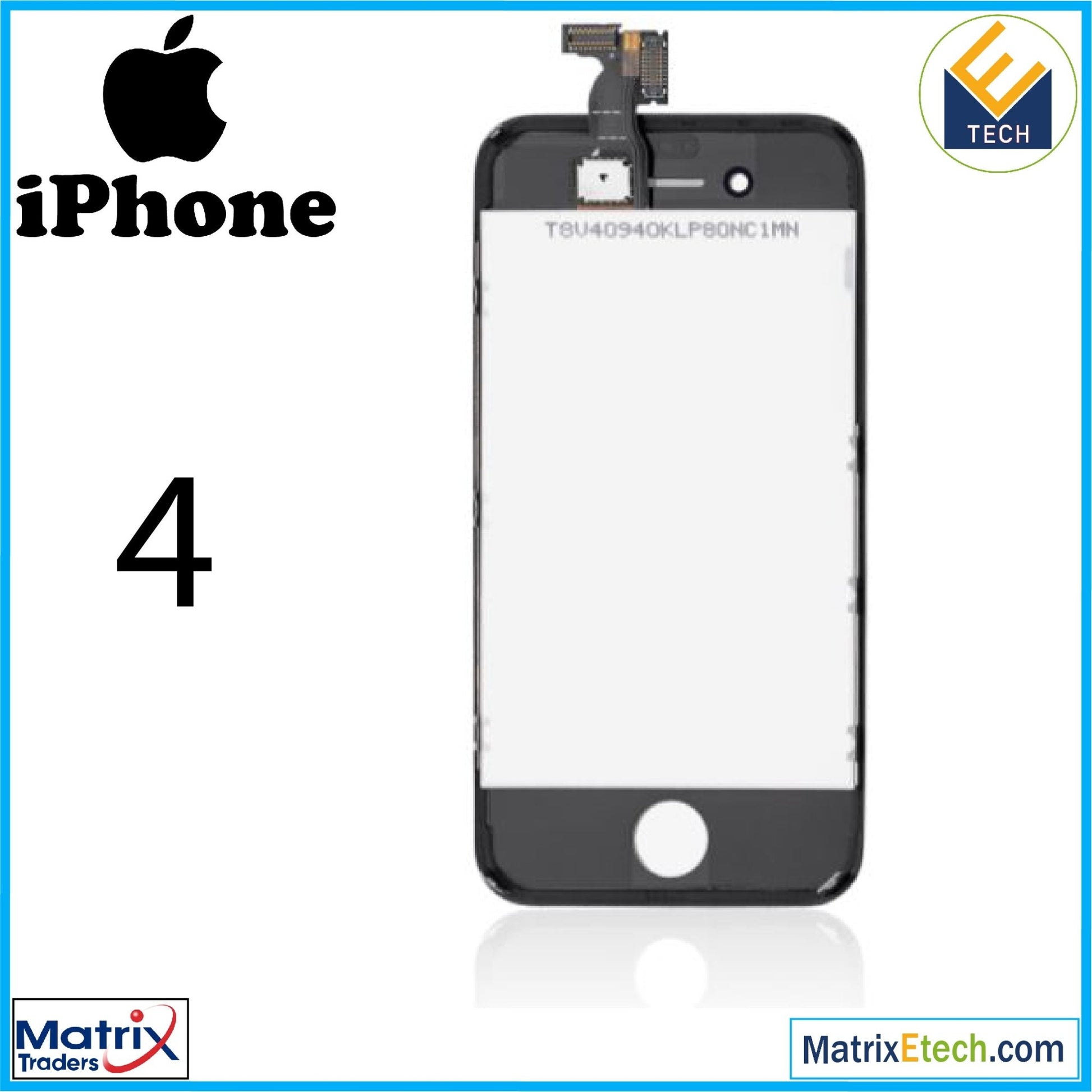 iPhone 4 LCD Assembly (CDMA) (Aftermarket Plus) - Matrix Traders