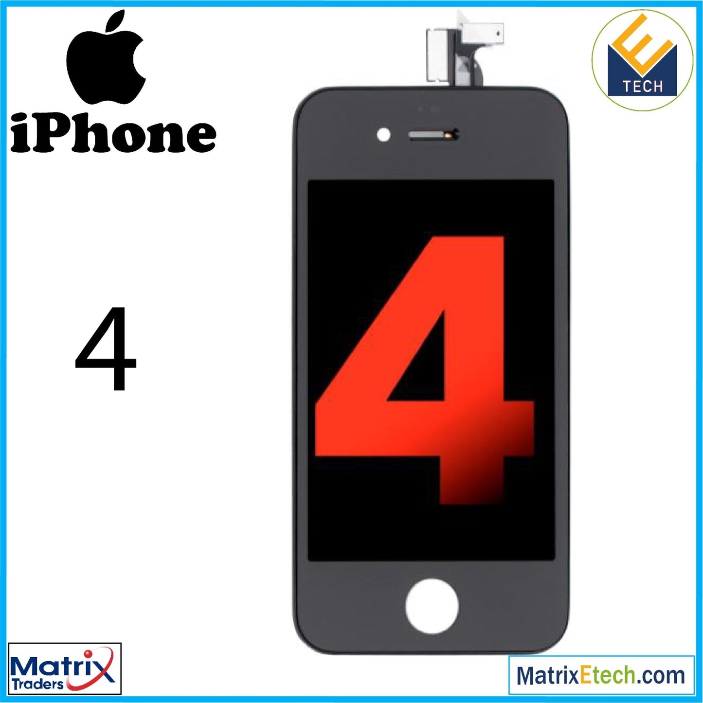 iPhone 4 LCD Assembly (CDMA) (Aftermarket Plus) - Matrix Traders